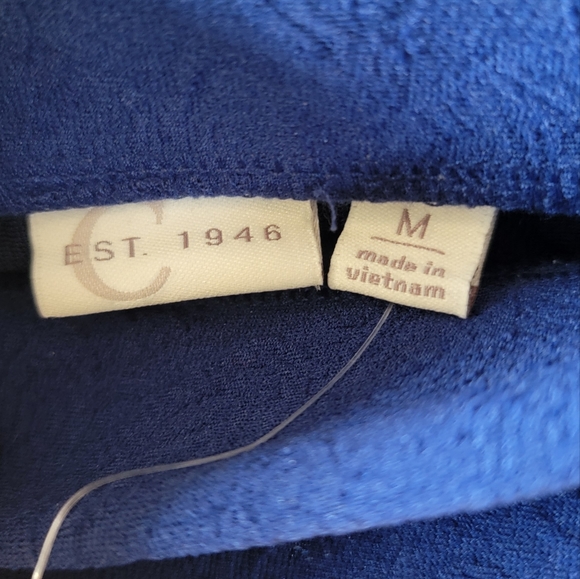 CATO Fashion Blue w/ Black floral botyom stretch  pencil skirt Size M. - Picture 5 of 5